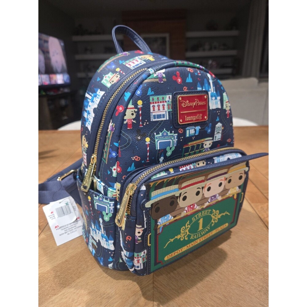 Disney Parks Main Street USA Dapper Dans Funko Pop Loungefly Backpack & Wallet